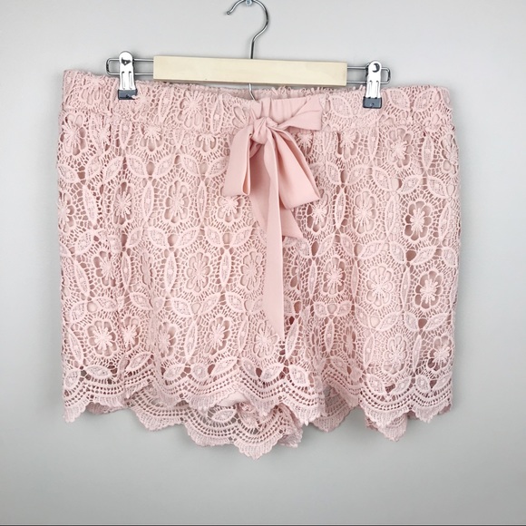 torrid Pants - Torrid Pink Lace Shorts Size 1